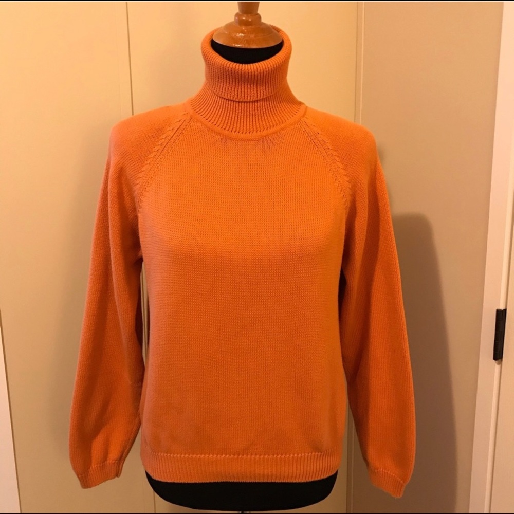Orange turtle neck